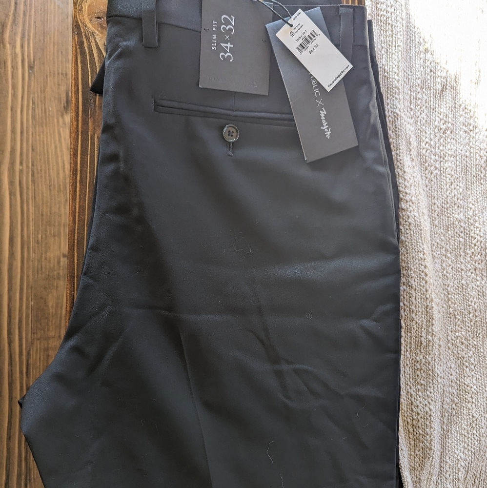 Banana Republic Solid Italian Wool Suit Pants